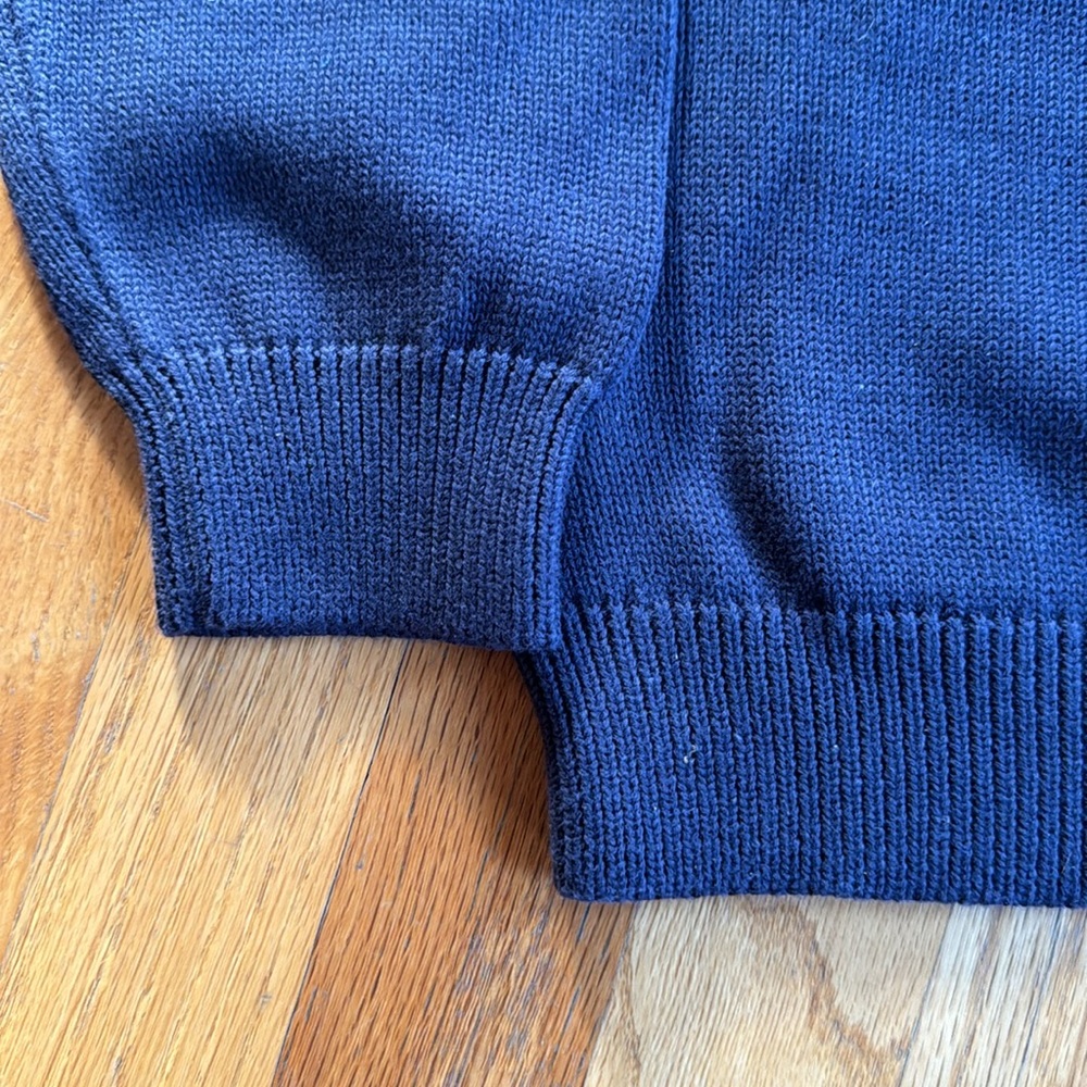 Vineyard Vines Boys S (8-10) Navy Cotton Crew Neck Sweater w Logo, NWT - Picture 4 of 6